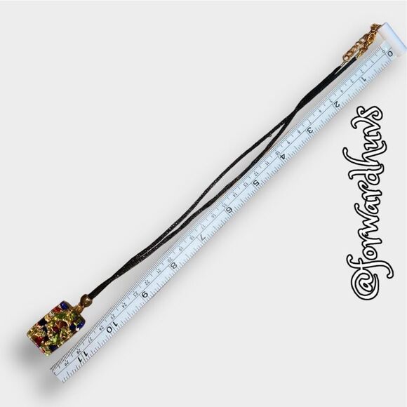 Authentic Murano Glass Signed Hand Crafted Pendant on Black Cord - Picture 4 of 9